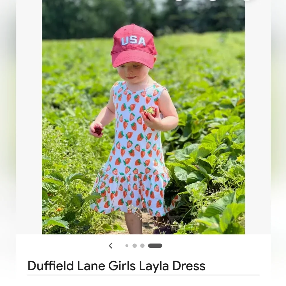 Duffield Lane Girls Layla Dress in Strawberry Fields size 5/6